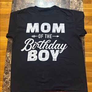 Black 'Mom of the Birthday Boy' T-Shirt
